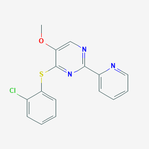 4-[(2-Chlorophenyl)sulfanyl]-2-(2-pyridinyl)-5-pyrimidinyl methyl ether