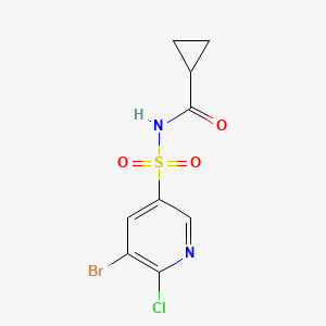 N-[(5-bromo-6-chloropyridin-3-yl)sulfonyl]cyclopropanecarboxamide