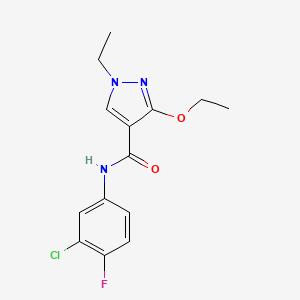 N-(3-chloro-4-fluorophenyl)-3-ethoxy-1-ethyl-1H-pyrazole-4-carboxamide