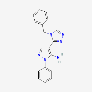 4-(4-benzyl-5-methyl-4H-1,2,4-triazol-3-yl)-1-phenyl-1H-pyrazol-5-ylamine