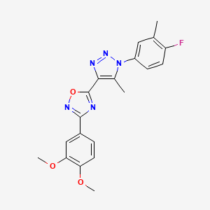 3-(3,4-dimethoxyphenyl)-5-(1-(4-fluoro-3-methylphenyl)-5-methyl-1H-1,2,3-triazol-4-yl)-1,2,4-oxadiazole