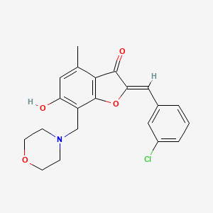 (Z)-2-(3-chlorobenzylidene)-6-hydroxy-4-methyl-7-(morpholinomethyl)benzofuran-3(2H)-one