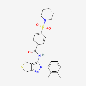 N-(2-(2,3-dimethylphenyl)-4,6-dihydro-2H-thieno[3,4-c]pyrazol-3-yl)-4-(piperidin-1-ylsulfonyl)benzamide