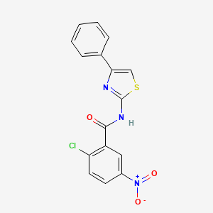 2-chloro-5-nitro-N-(4-phenyl-1,3-thiazol-2-yl)benzamide
