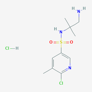 N-(1-Amino-2-methylpropan-2-yl)-6-chloro-5-methylpyridine-3-sulfonamide;hydrochloride