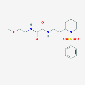 molecular formula C19H29N3O5S B2834629 N1-(2-methoxyethyl)-N2-(2-(1-tosylpiperidin-2-yl)ethyl)oxalamide CAS No. 898415-38-8