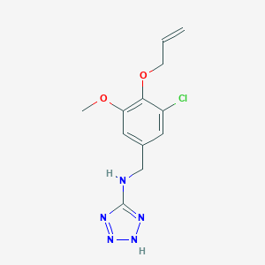 molecular formula C12H14ClN5O2 B283463 N-{[3-CHLORO-5-METHOXY-4-(PROP-2-EN-1-YLOXY)PHENYL]METHYL}-2H-1,2,3,4-TETRAZOL-5-AMINE 