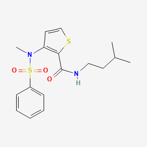 N-(3-methylbutyl)-3-[methyl(phenylsulfonyl)amino]thiophene-2-carboxamide