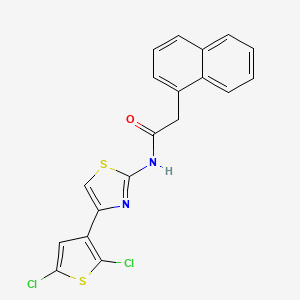 N-(4-(2,5-dichlorothiophen-3-yl)thiazol-2-yl)-2-(naphthalen-1-yl)acetamide