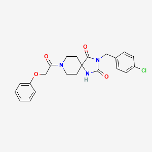 3-(4-Chlorobenzyl)-8-(2-phenoxyacetyl)-1,3,8-triazaspiro[4.5]decane-2,4-dione