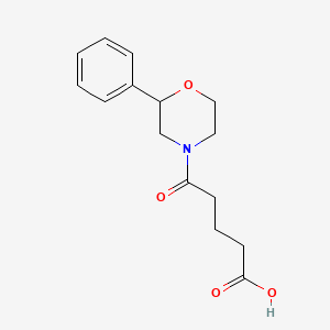 molecular formula C15H19NO4 B2834642 5-Oxo-5-(2-phenylmorpholino)pentanoic acid CAS No. 1184031-00-2