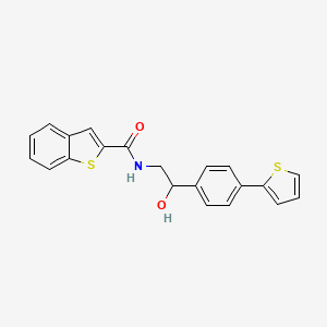 N-{2-hydroxy-2-[4-(thiophen-2-yl)phenyl]ethyl}-1-benzothiophene-2-carboxamide