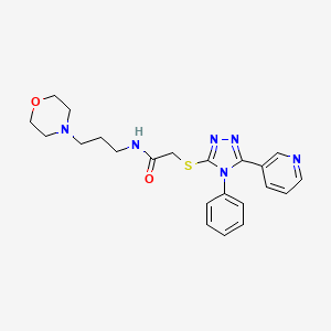 N-(3-morpholin-4-ylpropyl)-2-[(4-phenyl-5-pyridin-3-yl-1,2,4-triazol-3-yl)sulfanyl]acetamide