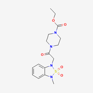 ethyl 4-(2-(3-methyl-2,2-dioxidobenzo[c][1,2,5]thiadiazol-1(3H)-yl)acetyl)piperazine-1-carboxylate
