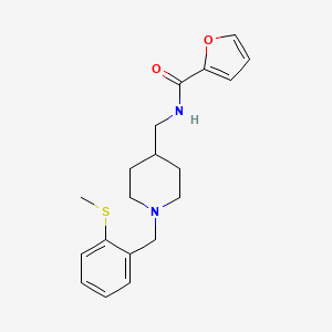 molecular formula C19H24N2O2S B2834669 N-((1-(2-(methylthio)benzyl)piperidin-4-yl)methyl)furan-2-carboxamide CAS No. 1235642-39-3