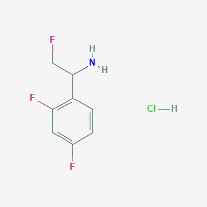 molecular formula C8H9ClF3N B2834675 1-(2,4-二氟苯基)-2-氟乙胺；盐酸盐 CAS No. 2243521-48-2