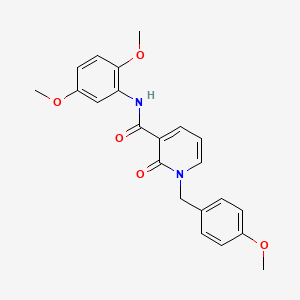 molecular formula C22H22N2O5 B2834685 N-(2,5-dimethoxyphenyl)-1-(4-methoxybenzyl)-2-oxo-1,2-dihydro-3-pyridinecarboxamide CAS No. 400077-80-7