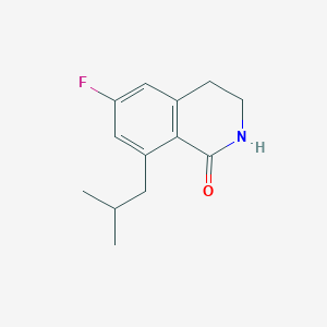 molecular formula C13H16FNO B2834695 6-Fluoro-8-(2-methylpropyl)-1,2,3,4-tetrahydroisoquinolin-1-one CAS No. 1595029-04-1