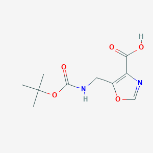 molecular formula C10H14N2O5 B2834696 5-({[(Tert-butoxy)carbonyl]amino}methyl)-1,3-oxazole-4-carboxylic acid CAS No. 2089255-71-8