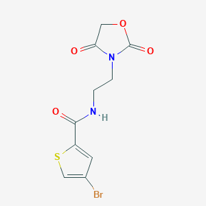 molecular formula C10H9BrN2O4S B2834706 4-bromo-N-[2-(2,4-dioxo-1,3-oxazolidin-3-yl)ethyl]thiophene-2-carboxamide CAS No. 2034384-18-2