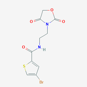 molecular formula C10H9BrN2O4S B2834706 4-bromo-N-(2-(2,4-dioxooxazolidin-3-yl)ethyl)thiophene-2-carboxamide CAS No. 2034384-18-2