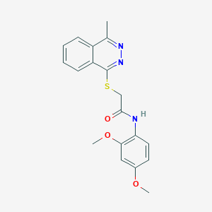 molecular formula C19H19N3O3S B2834714 N-(2,4-dimethoxyphenyl)-2-(4-methylphthalazinylthio)acetamide CAS No. 923107-71-5