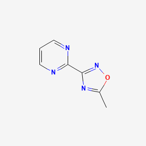 molecular formula C7H6N4O B2834746 3-(2-Pyrimidinyl)-5-methyl-1,2,4-oxadiazole CAS No. 1823272-53-2