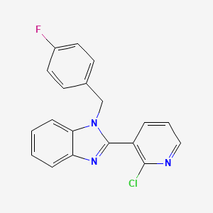 molecular formula C19H13ClFN3 B2834758 2-(2-氯-3-吡啶基)-1-(4-氟苯甲基)-1H-1,3-苯并咪唑 CAS No. 338411-28-2