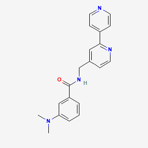 molecular formula C20H20N4O B2834760 N-([2,4'-联吡啶]-4-基甲基)-3-(二甲胺基)苯甲酰胺 CAS No. 2034475-28-8
