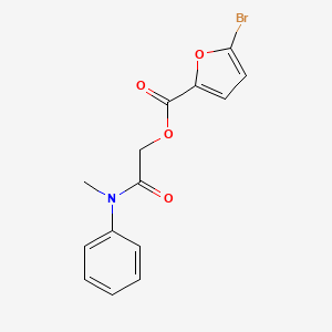 molecular formula C14H12BrNO4 B2834763 [甲基(苯基)氨基甲酰]甲基-5-溴呋喃-2-甲酸酯 CAS No. 386276-93-3