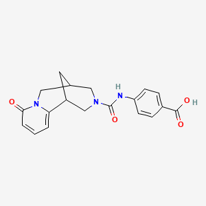 molecular formula C19H19N3O4 B2834776 4-{[(6-Oxo-7,11-diazatricyclo[7.3.1.0~2,7~]trideca-2,4-dien-11-yl)carbonyl]amino}benzoic acid CAS No. 895907-91-2