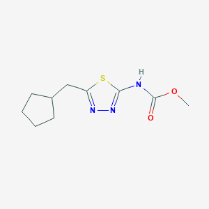 molecular formula C10H15N3O2S B2834777 Methyl [5-(cyclopentylmethyl)-1,3,4-thiadiazol-2-yl]carbamate CAS No. 717873-65-9