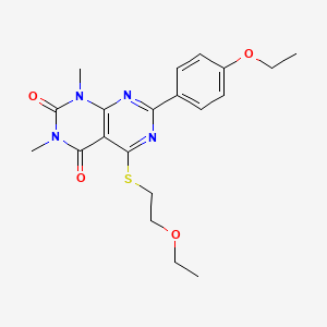 5-(2-Ethoxyethylsulfanyl)-7-(4-ethoxyphenyl)-1,3-dimethylpyrimido[4,5-d]pyrimidine-2,4-dione