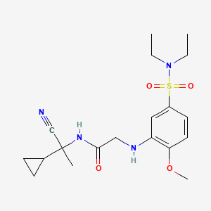 N-(1-Cyano-1-cyclopropylethyl)-2-[5-(diethylsulfamoyl)-2-methoxyanilino]acetamide