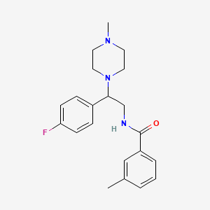 N-(2-(4-fluorophenyl)-2-(4-methylpiperazin-1-yl)ethyl)-3-methylbenzamide