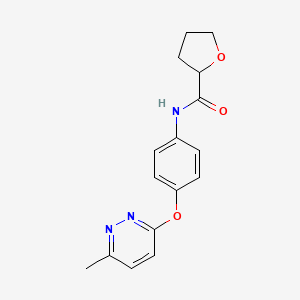 N-(4-((6-methylpyridazin-3-yl)oxy)phenyl)tetrahydrofuran-2-carboxamide