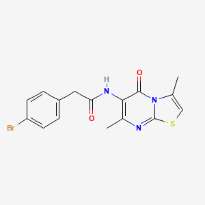 2-(4-bromophenyl)-N-(3,7-dimethyl-5-oxo-5H-thiazolo[3,2-a]pyrimidin-6-yl)acetamide