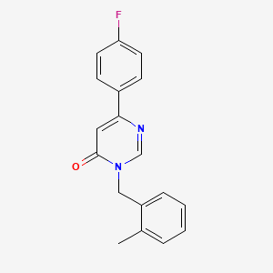 6-(4-fluorophenyl)-3-(2-methylbenzyl)pyrimidin-4(3H)-one