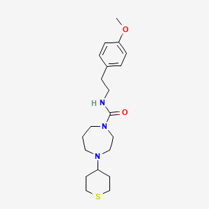 molecular formula C20H31N3O2S B2834798 N-[2-(4-methoxyphenyl)ethyl]-4-(thian-4-yl)-1,4-diazepane-1-carboxamide CAS No. 2034304-29-3