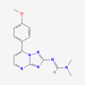 N'-[7-(4-methoxyphenyl)-[1,2,4]triazolo[1,5-a]pyrimidin-2-yl]-N,N-dimethylmethanimidamide