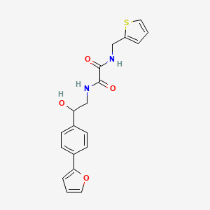 molecular formula C19H18N2O4S B2834802 N'-{2-[4-(furan-2-yl)phenyl]-2-hydroxyethyl}-N-[(thiophen-2-yl)methyl]ethanediamide CAS No. 2097891-68-2