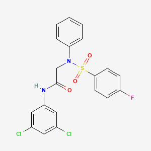 N-(3,5-dichlorophenyl)-2-{[(4-fluorophenyl)sulfonyl]anilino}acetamide