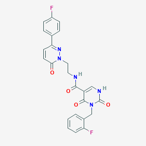 3-(2-fluorobenzyl)-N-(2-(3-(4-fluorophenyl)-6-oxopyridazin-1(6H)-yl)ethyl)-2,4-dioxo-1,2,3,4-tetrahydropyrimidine-5-carboxamide