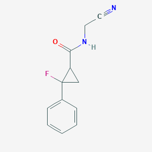 molecular formula C12H11FN2O B2834807 N-(cyanomethyl)-2-fluoro-2-phenylcyclopropane-1-carboxamide CAS No. 2093828-12-5