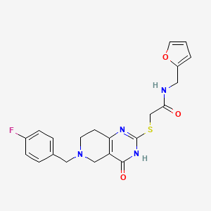 2-{[6-(4-fluorobenzyl)-4-oxo-3,4,5,6,7,8-hexahydropyrido[4,3-d]pyrimidin-2-yl]sulfanyl}-N-(furan-2-ylmethyl)acetamide