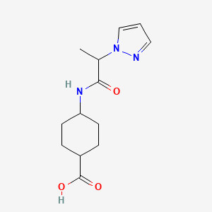 4-[2-(1H-pyrazol-1-yl)propanamido]cyclohexane-1-carboxylic acid
