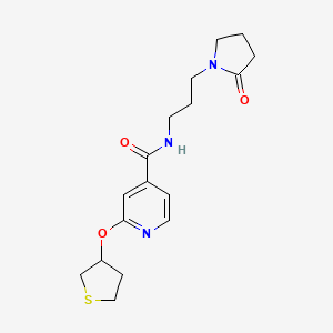N-(3-(2-oxopyrrolidin-1-yl)propyl)-2-((tetrahydrothiophen-3-yl)oxy)isonicotinamide