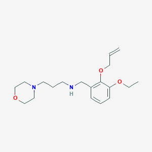 molecular formula C19H30N2O3 B283482 N-[2-(allyloxy)-3-ethoxybenzyl]-N-[3-(4-morpholinyl)propyl]amine 