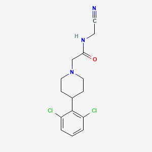 molecular formula C15H17Cl2N3O B2834828 N-(Cyanomethyl)-2-[4-(2,6-dichlorophenyl)piperidin-1-yl]acetamide CAS No. 2223814-46-6
