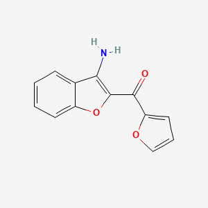molecular formula C13H9NO3 B2834829 (3-Amino-1-benzofuran-2-yl)(2-furyl)methanone CAS No. 730976-42-8